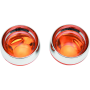 Kuryakyn 2268 Deep Dish Bezels With Amber Lenses