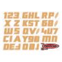 Hardline Brown900 Boat Lettering Registration Installation Kit 3 in. - 900 Brown
