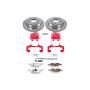PowerStop KC2970-26 Z26 Street Performance Ceramic Brake Pad, Drilled Slotted Rotor, and Caliper Kit