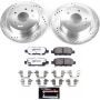 PowerStop K7881-26 Z26 Street Performance Ceramic Brake Pad and Drilled & Slotted Rotor Kit