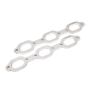 Stainless Works Mopar 3.5L V6 Flat Oval Port Header 304SS Exhaust Flanges 1-5/8in Primaries