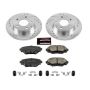 PowerStop K6963 Z23 Daily Driver Carbon-Fiber Ceramic Brake Pad and Drilled & Slotted Rotor Kit
