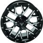 QuadBoss 608572 Barbwire 14X7 - 5+2 - 4/110 - Black Machined