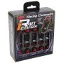 Project Kics 16+4 Locks Black R40 Iconix w/ Aluminum Caps (Black) - 12x1.25