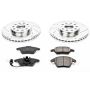 PowerStop K4623 Z23 Daily Driver Carbon-Fiber Ceramic Brake Pad and Drilled & Slotted Rotor Kit