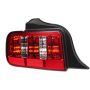 Raxiom 49123 05-09 Ford Mustang Coyote Tail Lights- Chrome Housing - Red/Clear Lens