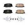 PowerStop 17-356 PowerStop - Z17 Low-Dust Ceramic Brake Pads with Hardware