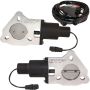 QTP QTEC45 2.25in Bolt-On QTEC Dual Electric Cutout Valves - Pair