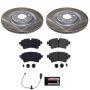 PowerStop SC8043 Semi-Coated Rotor and Low-Dust Ceramic Brake Pad Kit