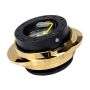 NRG SRK-220BK/CG Quick Release Kit - Black Body/ Chrome Gold Oval Ring