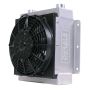 Derale 65860 18 Row Hi-Flow Racing Remote Fluid Cooler w/ Low Profile Fan, 7/8-14 UNF O-ring