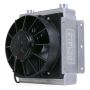 Derale 65861 18 Row Hi-Flow Racing Remote Fluid Cooler with Single Fan, 7/8-14 UNF O-ring