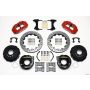 Wilwood 140-9216-DR Narrow Superlite 4R Rear P-Brk Kit 12.88in Drilled Red Small Ford 2.66in Offset