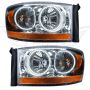 Oracle Lighting 7032-335 2006 Dodge Ram Pre-Assembled LED Halo Headlights - (Chrome Housing)