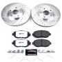 PowerStop K1077-26 Z26 Street Performance Ceramic Brake Pad and Drilled & Slotted Rotor Kit