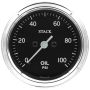 AutoMeter ST3302C Stack 52mm 0-100 PSI 1/8in NPTF Male Pro Stepper Motor Oil Pressure Gauge - Classic