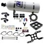 Nitrous Express 66047-15 DOMINATOR DUAL STAGE BILLET CROSSBAR, (50-300 & 100-500HP) WITH 15LB BOTTLE.
