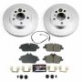 PowerStop CRK8112 Genuine Geomet Coated Rotor and Carbon-Fiber Ceramic Brake Pad Kit