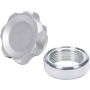 ALLSTAR PERFORMANCE ALL36160 Filler Cap Silver with Weld-In Alum Bung Small