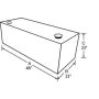 Tradesman 83010T Steel Rectangular Liquid Storage Tank (Full Size) - White