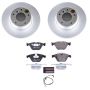 PowerStop ESK5280 Genuine Geomet Coated Rotors, ECE-R90 Brake Pads + Hardware Kit