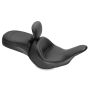 Mustang Motorcycle 79686 Mustang 11-19 Kawasaki Vulcan 1700, Vaquero Std Touring 1PC Seat w/Driver Backrest - Black