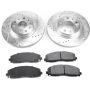 PowerStop K7941 Z23 Daily Driver Carbon-Fiber Ceramic Brake Pad and Drilled & Slotted Rotor Kit