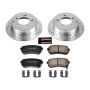 PowerStop K5915 Z23 Daily Driver Carbon-Fiber Ceramic Brake Pad and Drilled & Slotted Rotor Kit