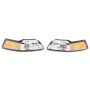 Raxiom 413421 99-04 Ford Mustang Axial Series OEM Style Replacement Headlights- Chrome Housing (Clear Lens)