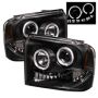 SPYDER 5010544 Projector Headlights - LED Halo - Black