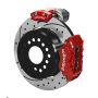 Wilwood 140-16164-DR Forged Dynalite Rear Electronic Parking Brake Kit - Red Powder Coat Caliper - SRP D/S Rotor
