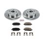 PowerStop KOE7340 OE Stock Replacement Low-Dust Ceramic Brake Pad and Rotor Kit