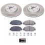 PowerStop SC6777 Semi-Coated Rotor and Low-Dust Ceramic Brake Pad Kit