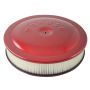 Moroso 65905 Racing Air Cleaner - 14in x 3in Filter - Aluminum - Red Powder Coat