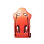 NRG RSC-810RD L/R Reclinable Sport Seats (Pair) The Arrow Red Vinyl w/ Pressed  Logo w/ Red Stitch