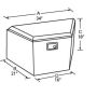 Tradesman Aluminum Trailer Tongue Storage Box (16in.) - Brite