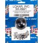 LOKAR LOKSK-6921 2in Shift Knob Solid Round Black w/Button
