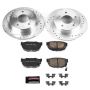 PowerStop K1174 Z23 Daily Driver Carbon-Fiber Ceramic Brake Pad and Drilled & Slotted Rotor Kit
