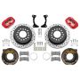 Wilwood 140-17120-DR Chevy Monte Carlo Forged 4 Piston DynaPro Red Caliper HP32 VV D&S Rotor - 11.00x0.81