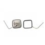 Kentrol 76-18 JEEP CJ/Wrangler YJ/TJ/JK Outback Mirrors Pair - Polished Silver