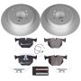 PowerStop ESK5742 Genuine Geomet Coated Rotors, ECE-R90 Brake Pads + Hardware Kit