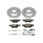 PowerStop ESK496 Genuine Geomet Coated Rotors, ECE-R90 Brake Pads + Hardware Kit