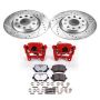 PowerStop KC2261B-26 Z26 Street Performance Ceramic Brake Pad, Drilled Slotted Rotor, and Caliper Kit