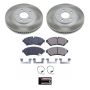 PowerStop SC1549 Semi-Coated Rotor and Low-Dust Ceramic Brake Pad Kit