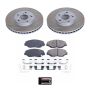 PowerStop SC2302 Semi-Coated Rotor and Low-Dust Ceramic Brake Pad Kit