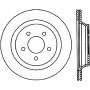 Stoptech 126.61046CSL Power Slot 94-04 Ford Mustang Rear Left Slotted CRYO Rotor