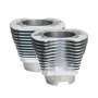 S&S Cycle 910-0234 99-06 BT 11 Fin 4-1/8in Bore Cylinder Set For 124in & 124in Hot Set Up Kits - Silver