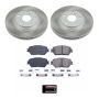 PowerStop SC1143 Semi-Coated Rotor and Low-Dust Ceramic Brake Pad Kit