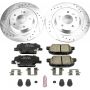 PowerStop K6976 Z23 Daily Driver Carbon-Fiber Ceramic Brake Pad and Drilled & Slotted Rotor Kit
