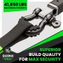 Rhino USA RNO-MATTE-SHACK 3/4In D-Ring Shackle Set (2-Pack) Matte Black